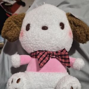 pochacco blushing sanrio plush